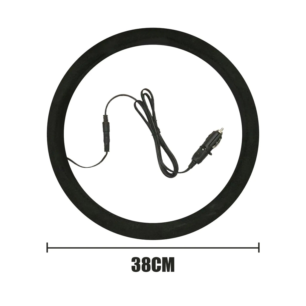 12V Heated Steering Wheel Cover (38 cm)
